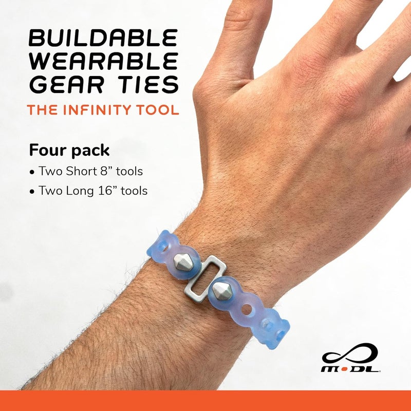 MDL Infinity Tool™ 2.0 Modular Straps (4-Pack) - Flexible Multi-Tool, Gear Strap, Wearable Gadget for Outdoor Adventure, Survival, Camping, Travel, EDC - Image 2